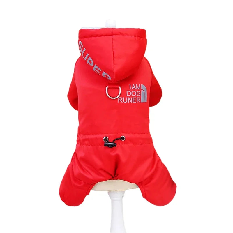 Dog Jumpsuit Warm Winter Waterproof Cotton Hoodie