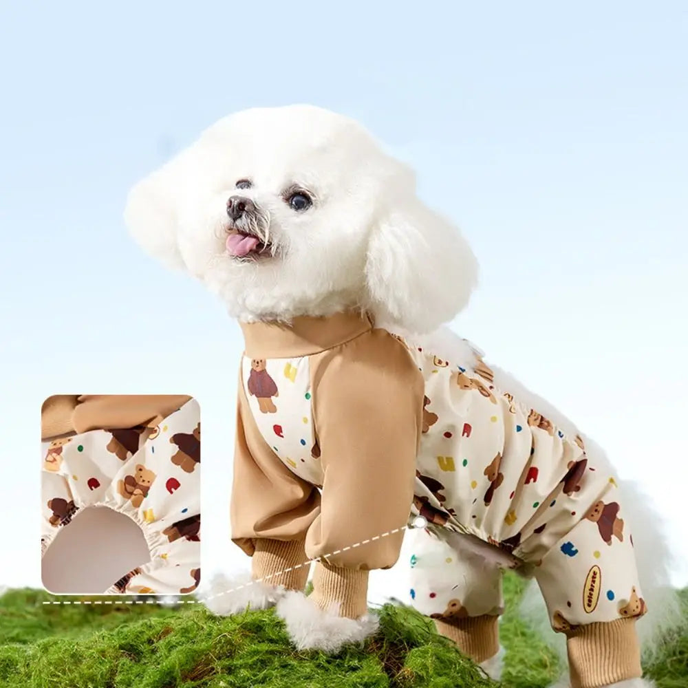NONECN Dog Four Legged Pants Waterproof Construction