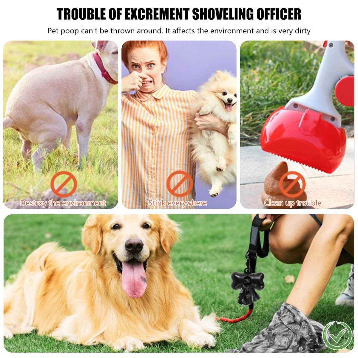 Dog Poop Bags Dispenser Biodegradable Rolls For Pets