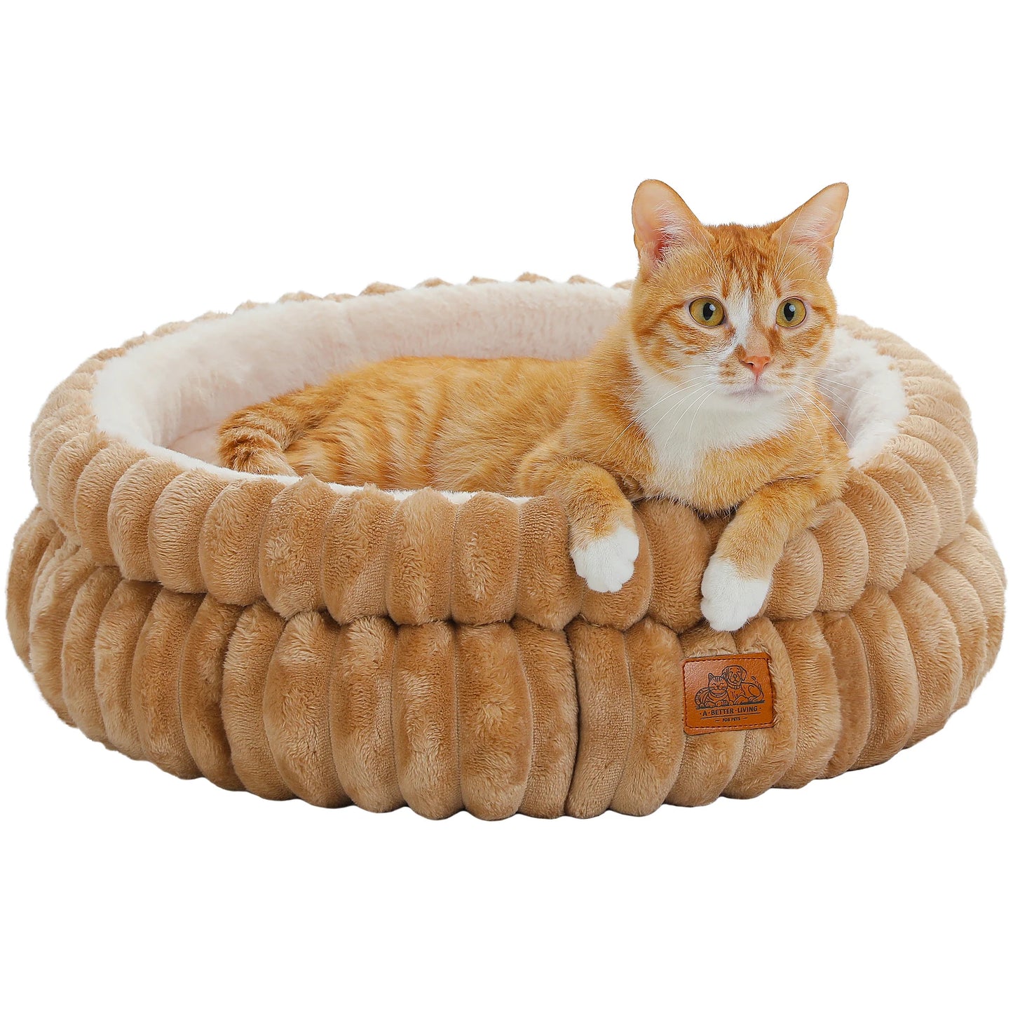 PAWZ Road Dog Bed Washable Round Corduroy Anti Slip Bottom