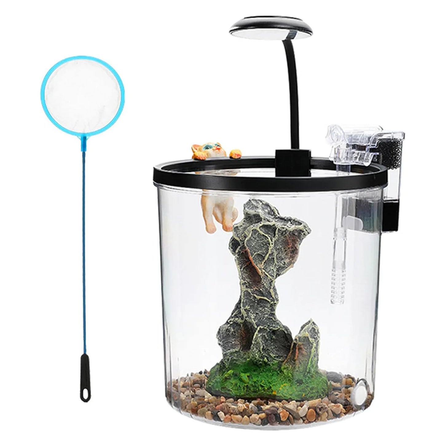 HiMISS Betta Fish Tank Starter Kit Acrylic for Beginners