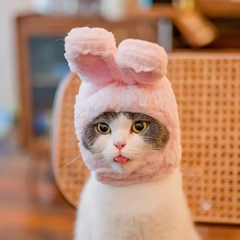 Pet Hooded Hat Fleece Cat And Dog Costume Cozy Winter