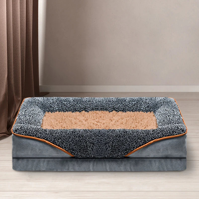 Dog Bed Coral Fleece Sofa Cushion for Dogs and Cats