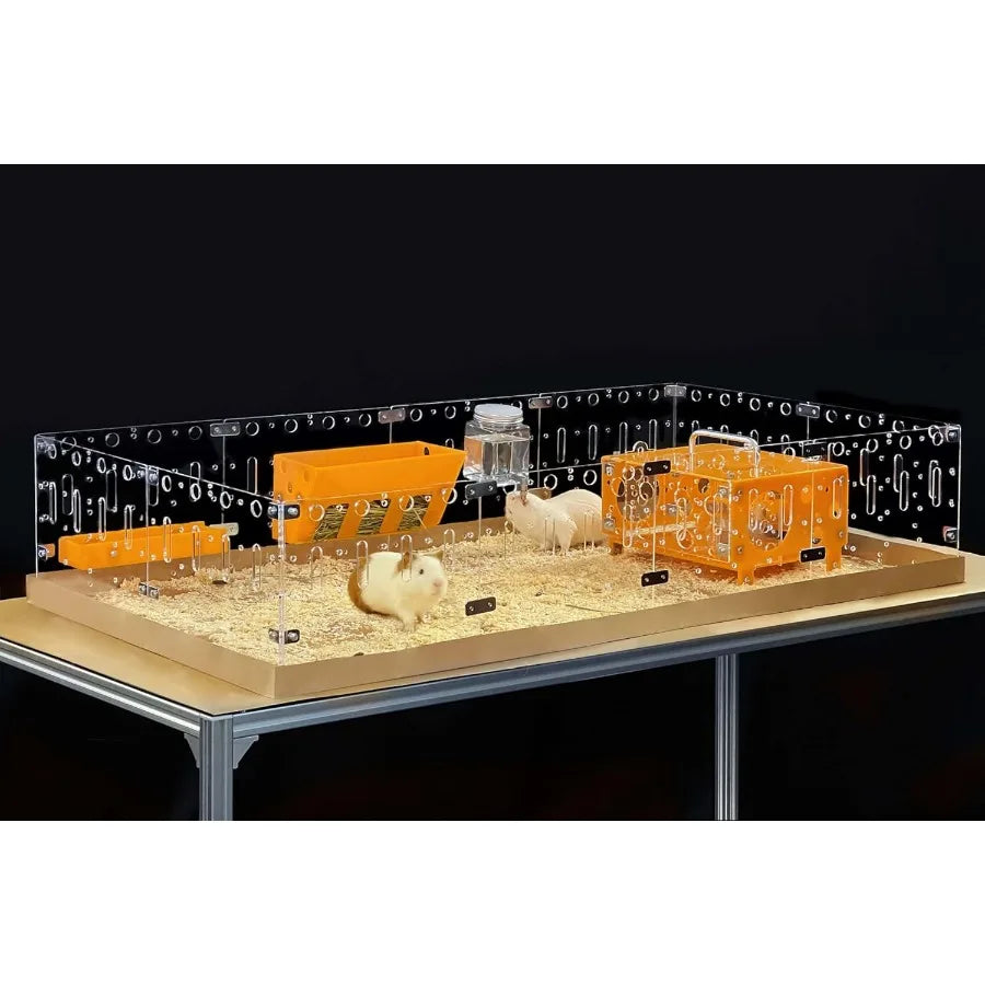 Wooden Cage For Small Animals Open Extendable Habitat