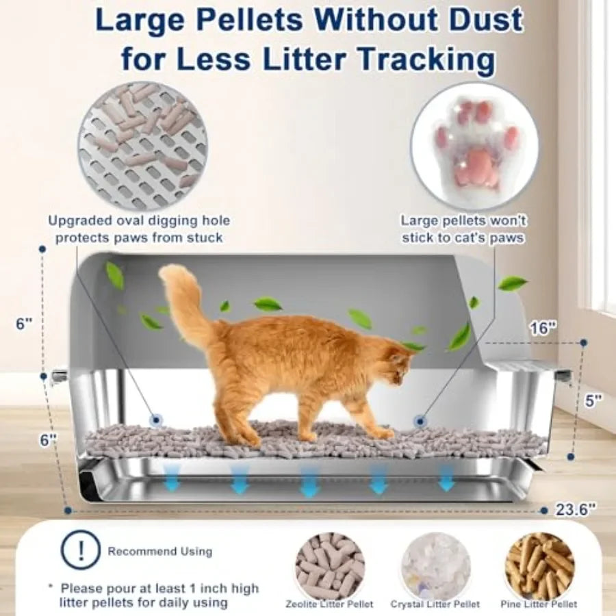 Litter Box Enclosed With Lid And Sifting Drawer Pan