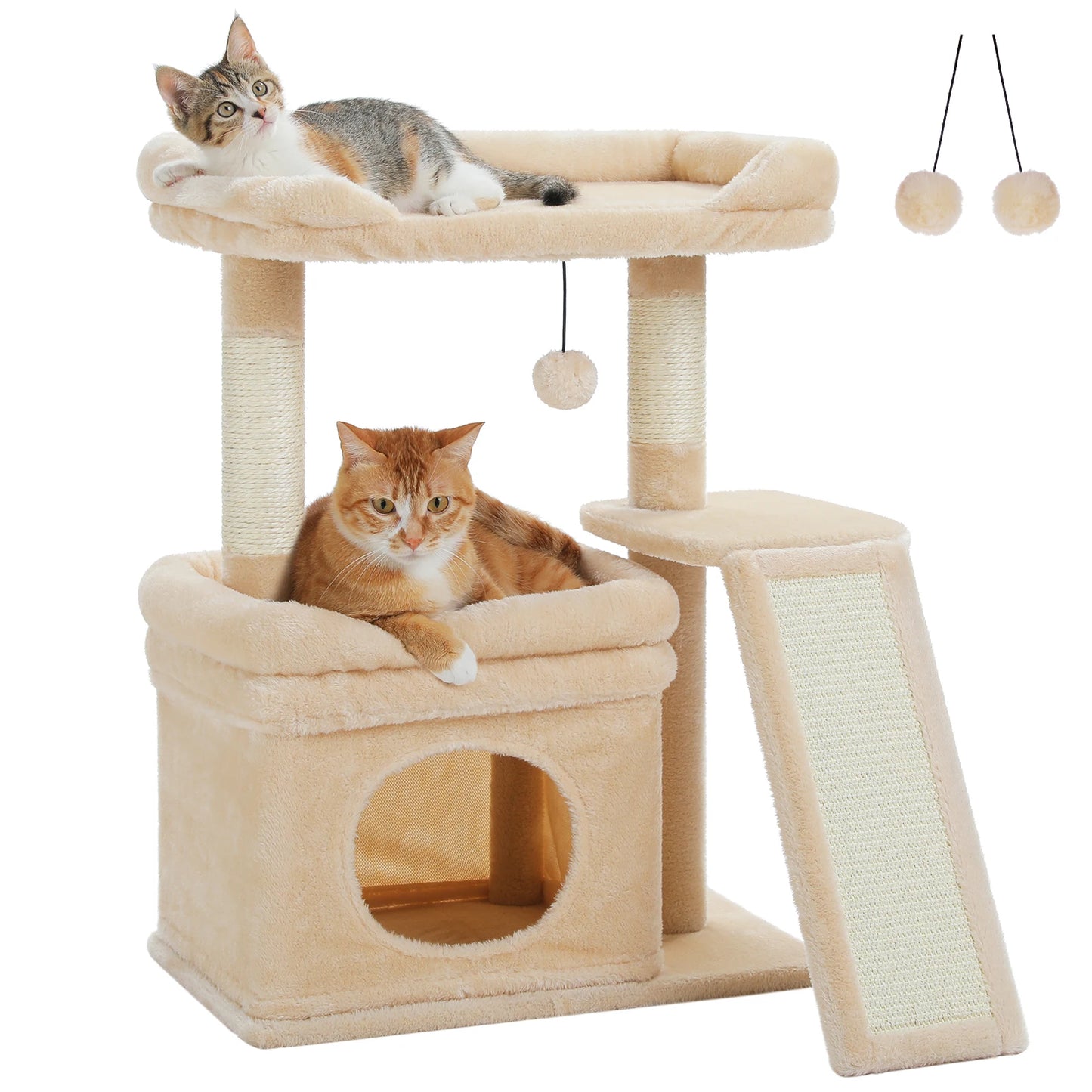 PAWZ Road Cat Tree Indoor With Sisal Post Three Tier