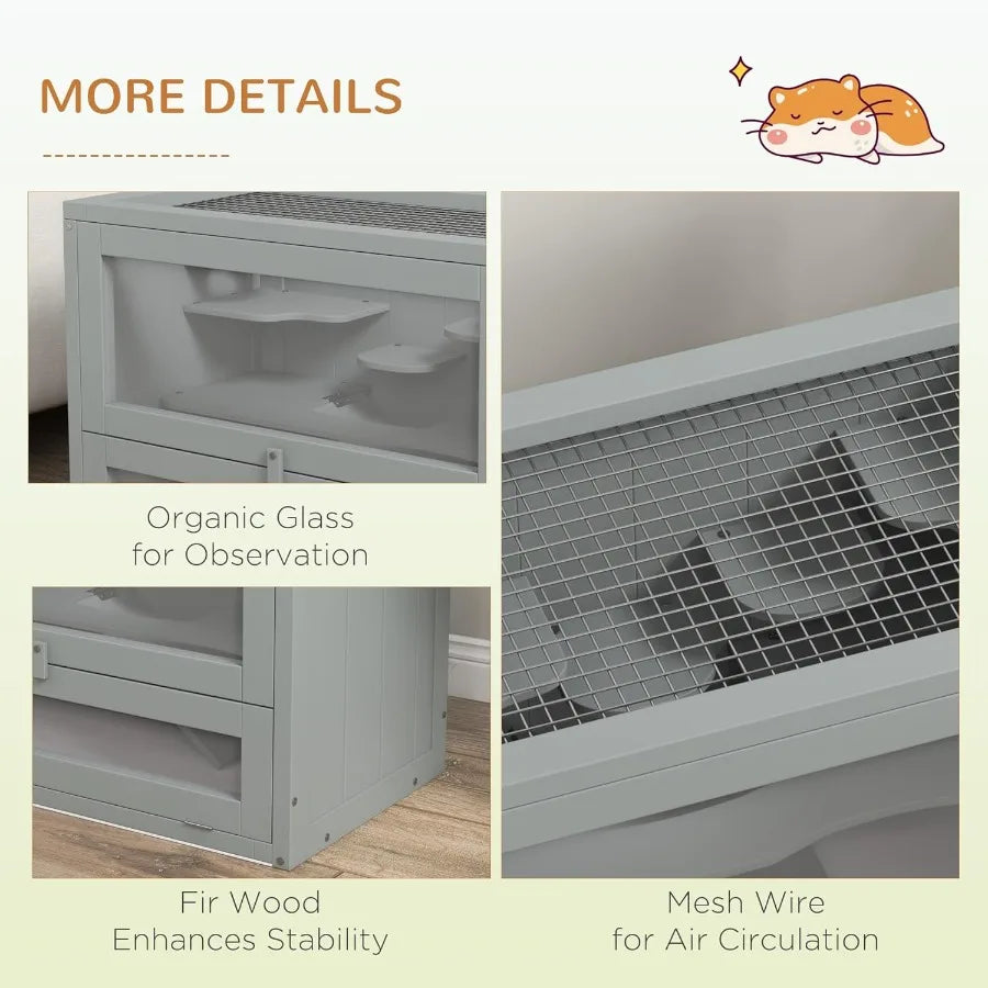 Hamster Cage Openable Top