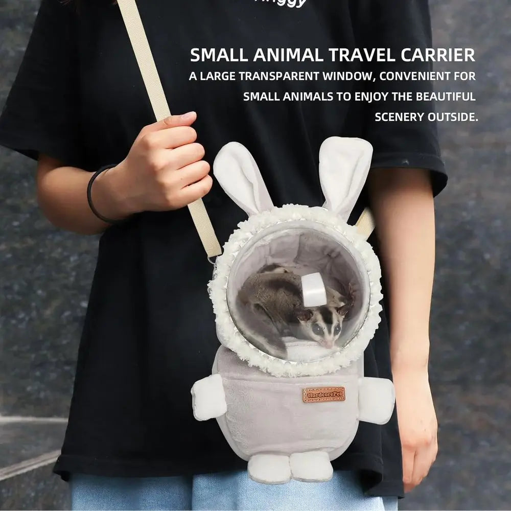 Small Animal Carrier With Rabbit Shaped Design For Pets