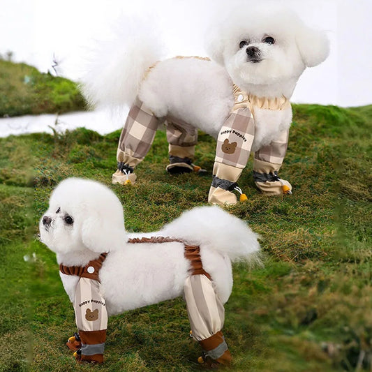 LAIMANEI Anti-Slip Dog Paw Protector Shoes With Suspender