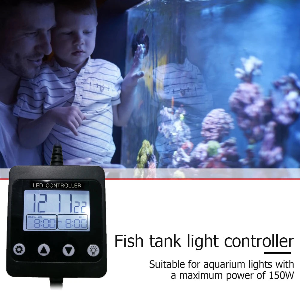 Sunset Modulator Fish Tank Intelligent Light Intelligent Fish Tank Lamp LCD Display Controller Modulator for Aquarium