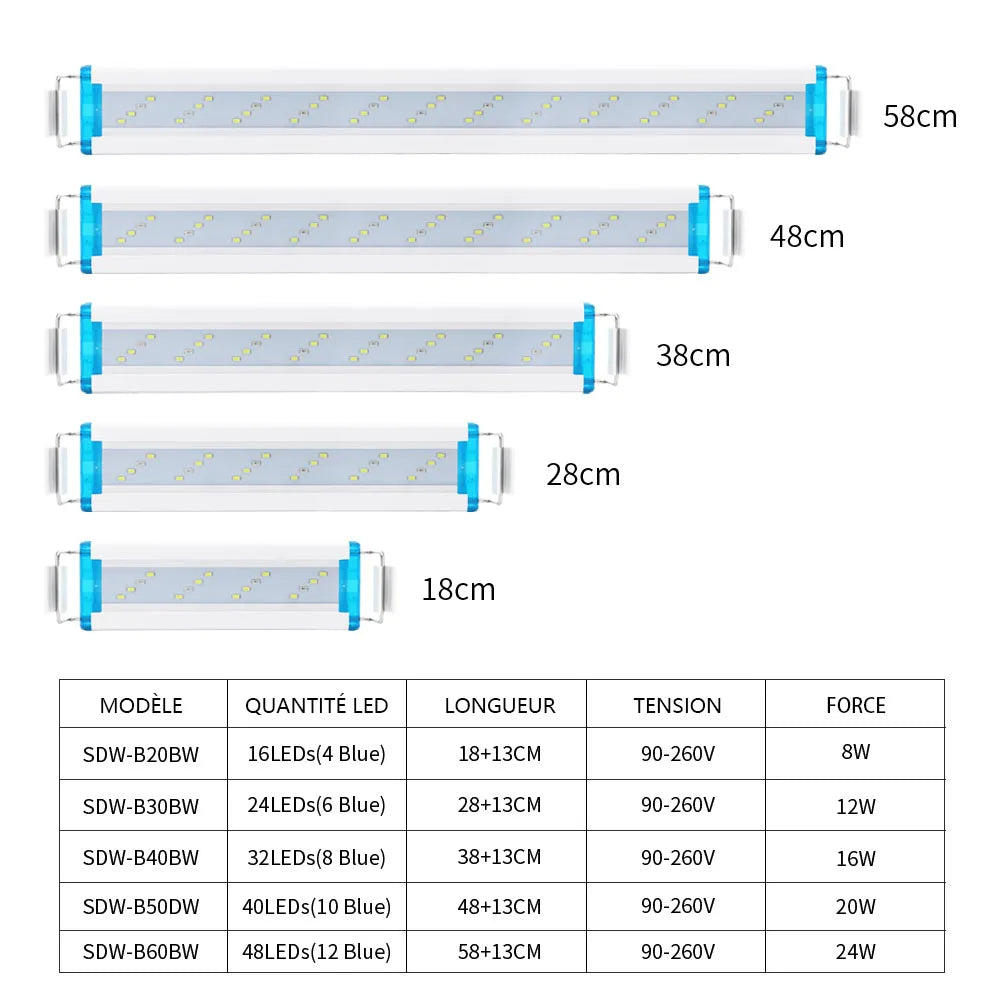 LED Aquarium Light Super Bright for Aquatic Plants and Fish Tanks