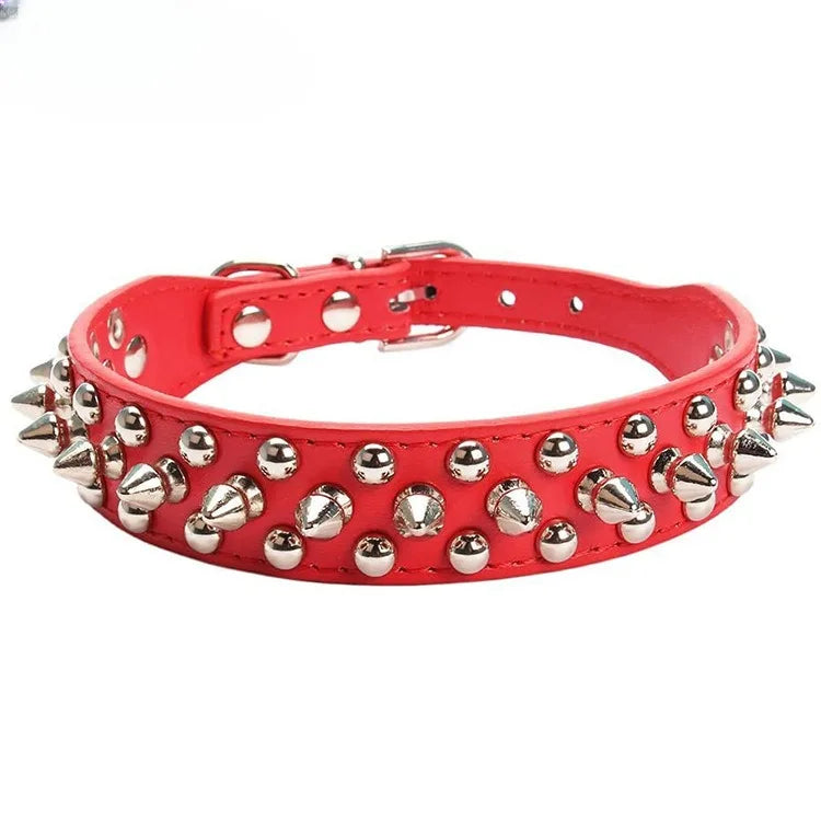 Dog Collar PU Leather Spiked Design For Everyday Use