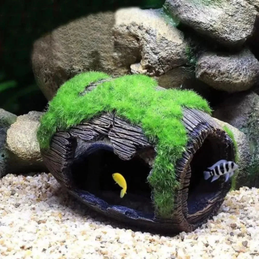 Aquarium Barrel Decoration Resin For Fish And Shrimp