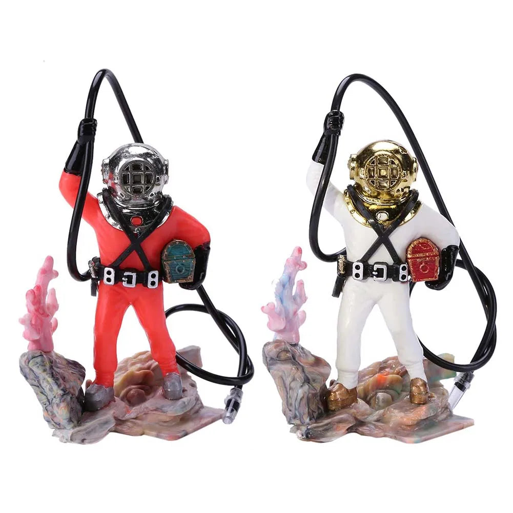 Shunmaii Fish Tank Decoration Resin Diver Treasure Hunt Ornament