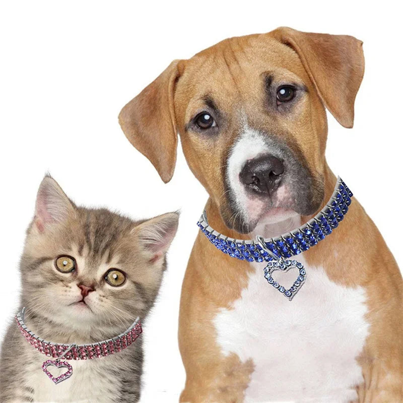 Dog Collar Bling Rhinestone For Small Medium Dogs Pets