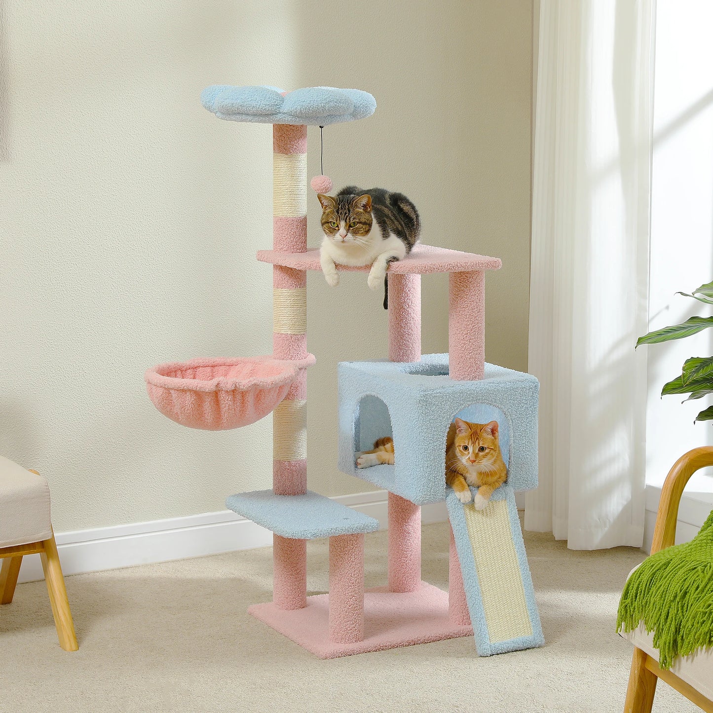 PAWZ Road Flower Cat Tree Multi-Level Cat Tower Sisal Posts