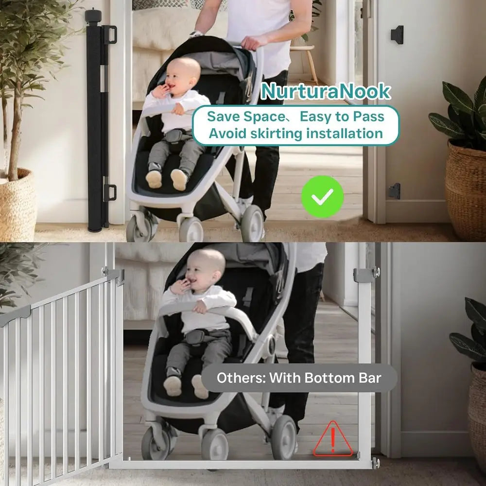 Baby Gate Extra Wide Mesh Safety For Doorways And Stairs