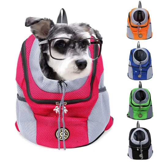 Backpack Dog Carrier Mesh Front Double Shoulder Design