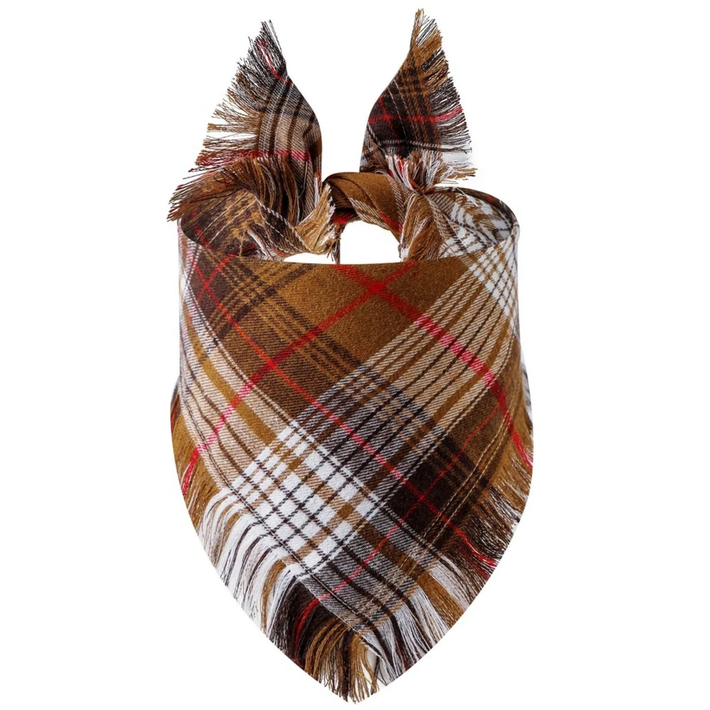 Dog Bandana with Tassel Edges Holiday Party Accessory
