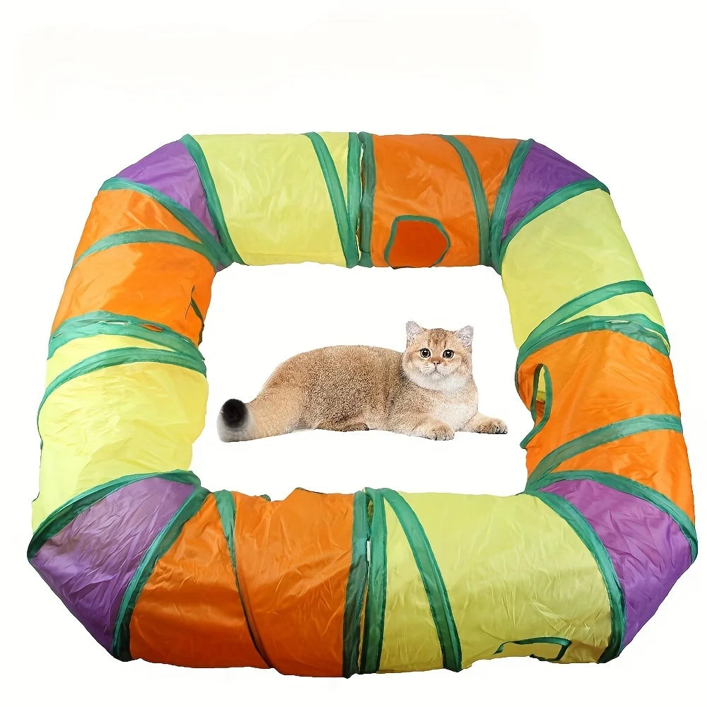Cat Tunnels Suede Fabric 4 Pack For Cats Indoor Playset