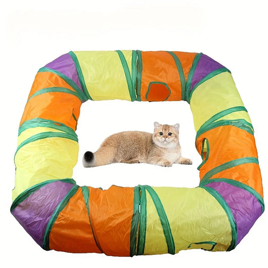 Cat Tunnels Suede Fabric 4 Pack For Cats Indoor Playset