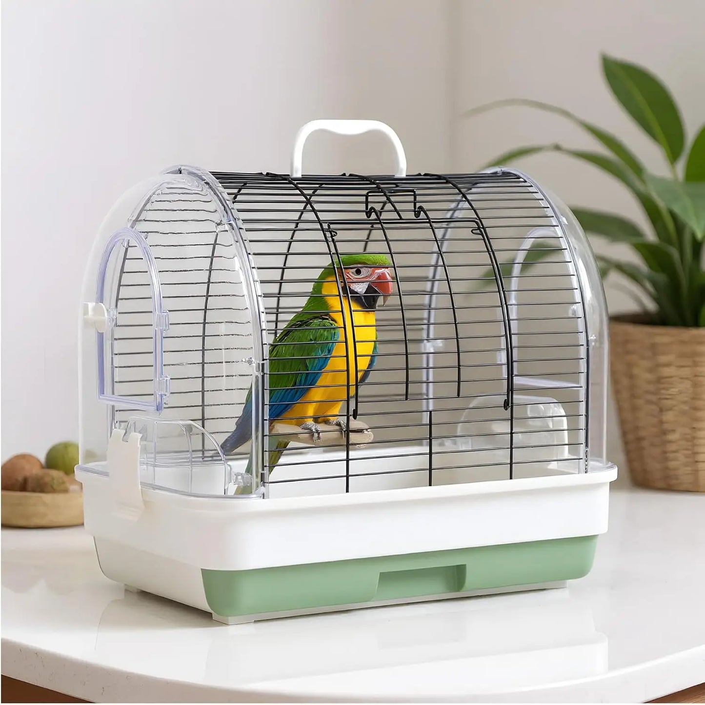 HiMISSCN Portable Iron Bird Cage Carrier for Parrots