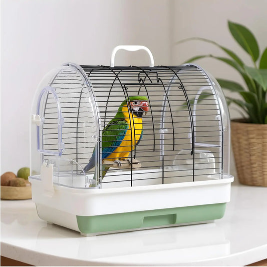 HiMISSCN Portable Iron Bird Cage Carrier for Parrots