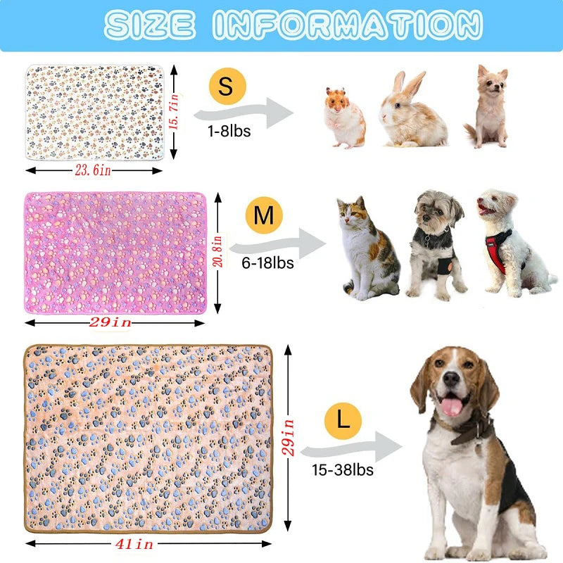 Pet Blanket Coral Fleece For Dogs And Cats Home Use