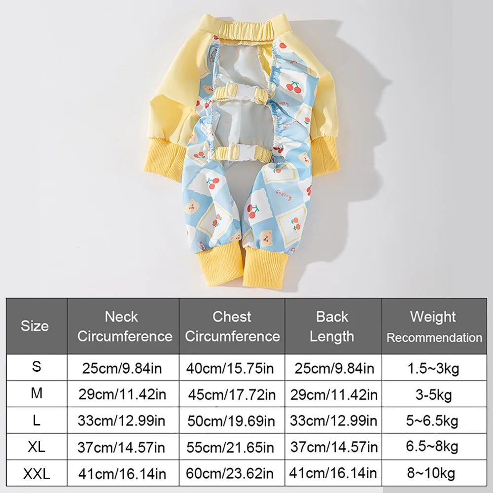 NONECN Dog Four Legged Pants Waterproof Construction