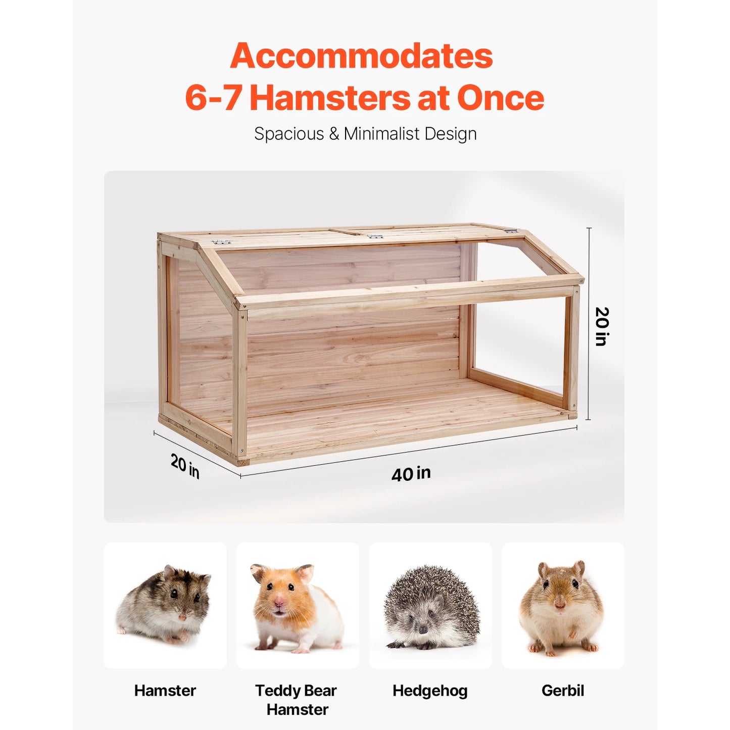 Hamster Cage Open Top Habitat For Small Animals Enclosure