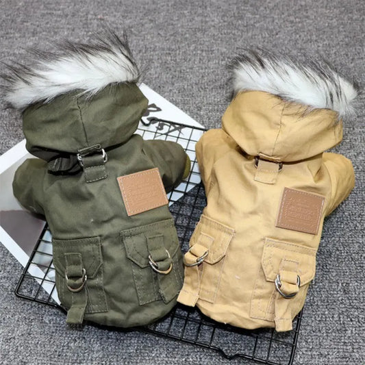 Dog Coat Polyester Cotton Warm Winter Hoodie For Dogs