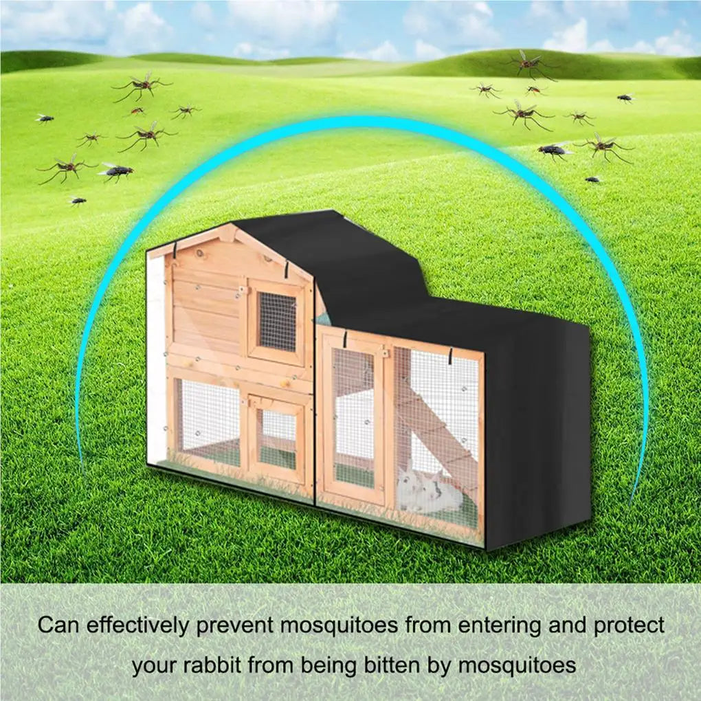 Rabbit Hutch Cover Oxford Cloth Outdoor Waterproof Dust Proof