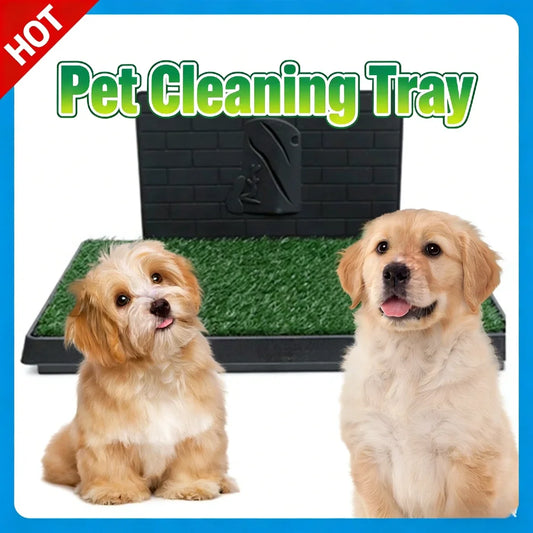 Dog Grass Pad With Large Tray For Indoor Puppy Potty