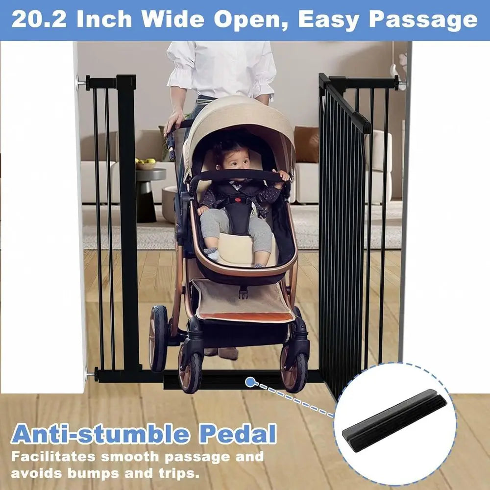 Baby Gate Extra Tall Metal Tension Auto Close Indoor Outdoor