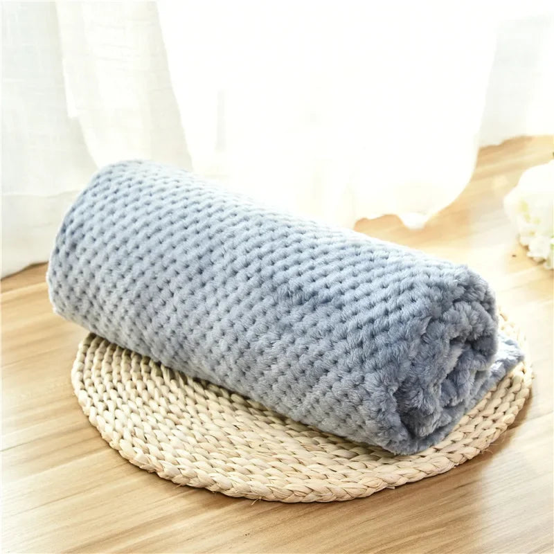 Blanket Fleece For Pets Warm Dog Cat Bedding Throw