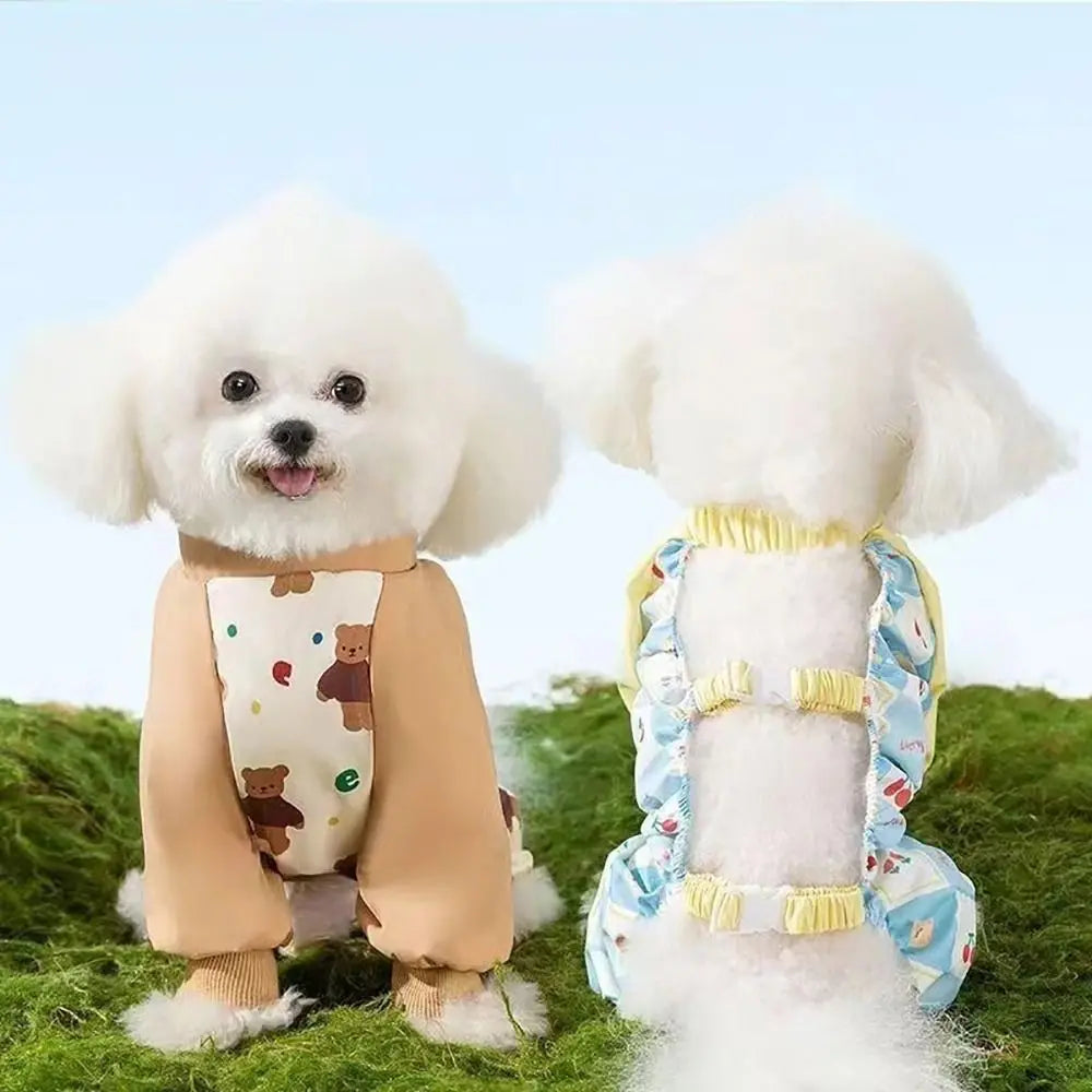 NONECN Dog Four Legged Pants Waterproof Construction
