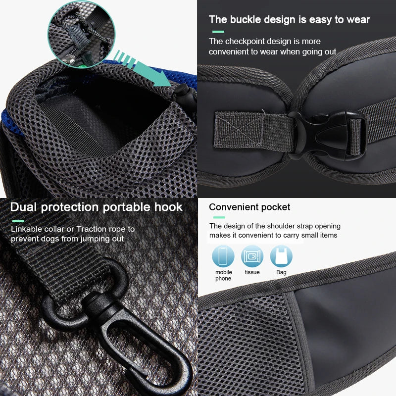 Pet Carrier Backpack Breathable Oxford Mesh Carrier