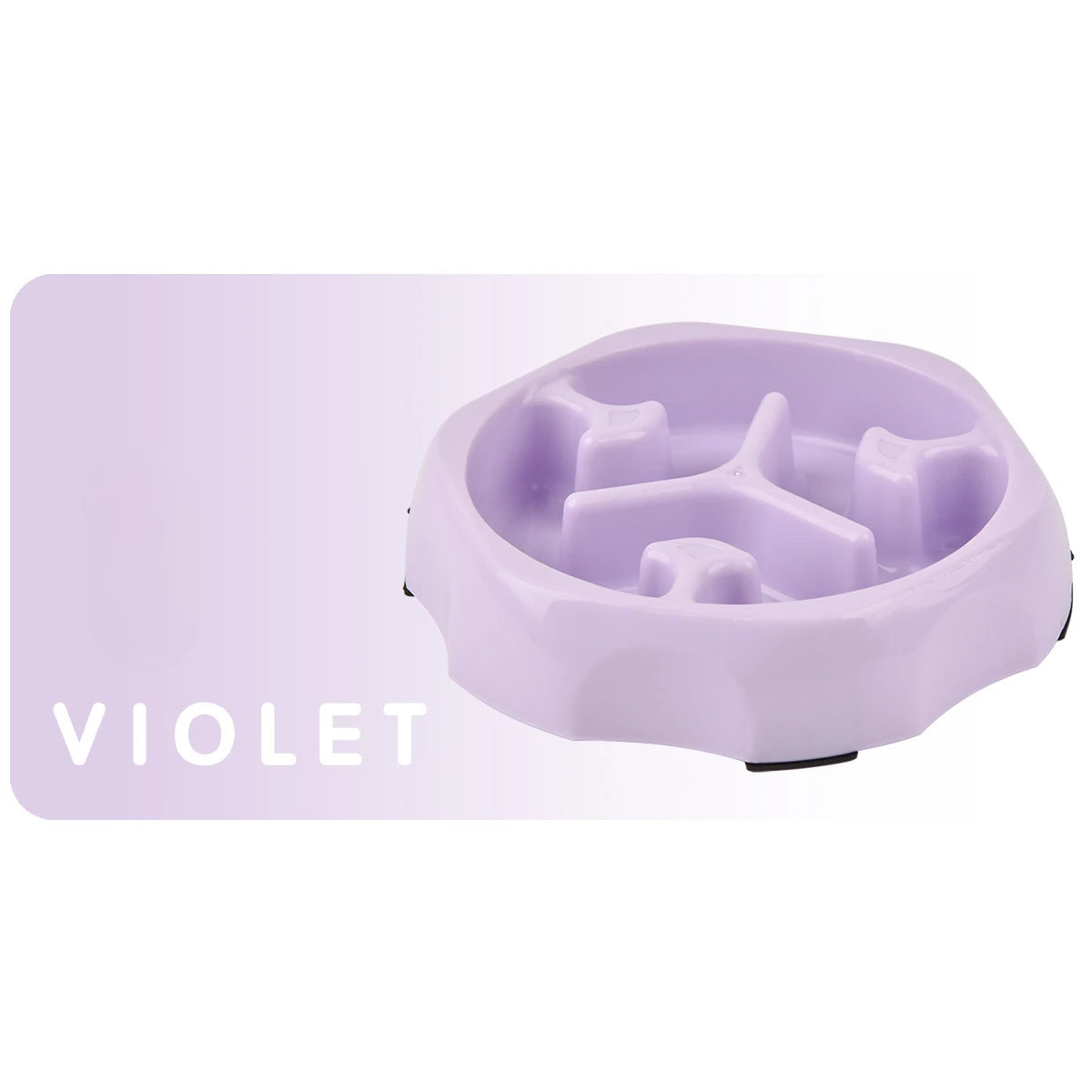 Dog Slow Feeder Bowl Anti Spill Anti Slip Plastic Dish