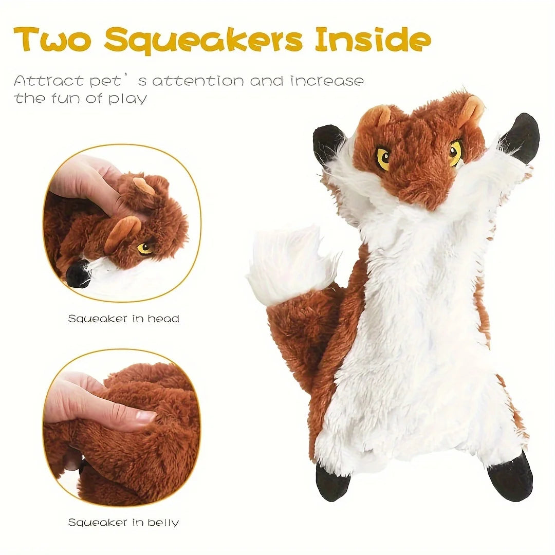 Dog Plush Toy Squeaky For Teething And Interactive Play