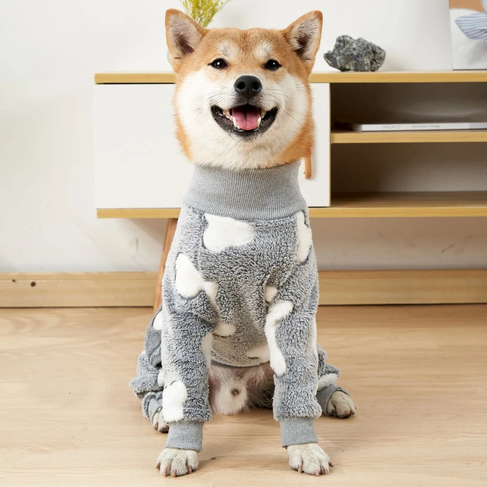 Dog Jumpsuit Fleece Cozy All-Season Winter Wear Dogs