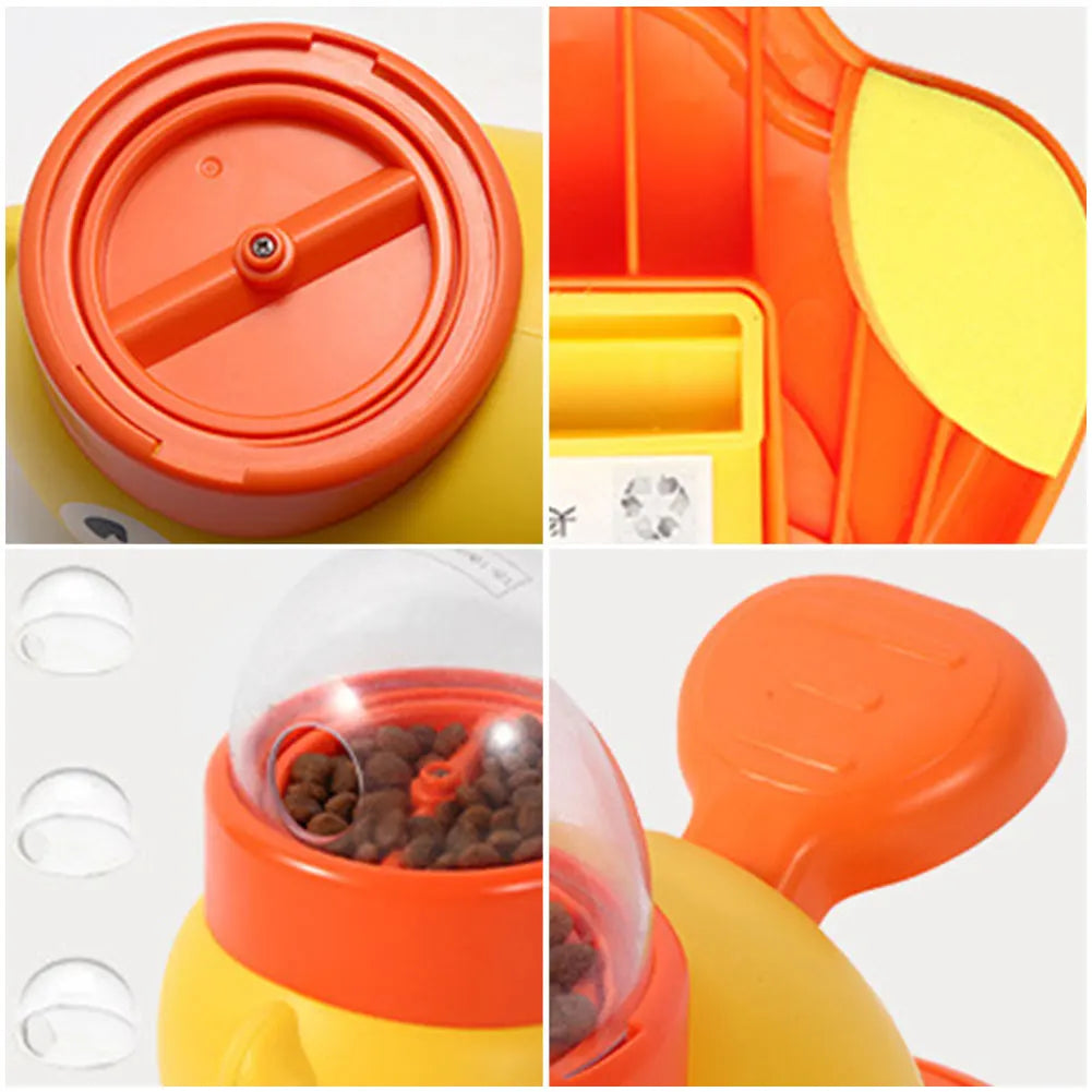 Dog Interactive Slow Feeder Duck-Shaped Design Dog Puzzle Feeder Interactive Pet Food Treat Dispenser for Small & Medium Dogs