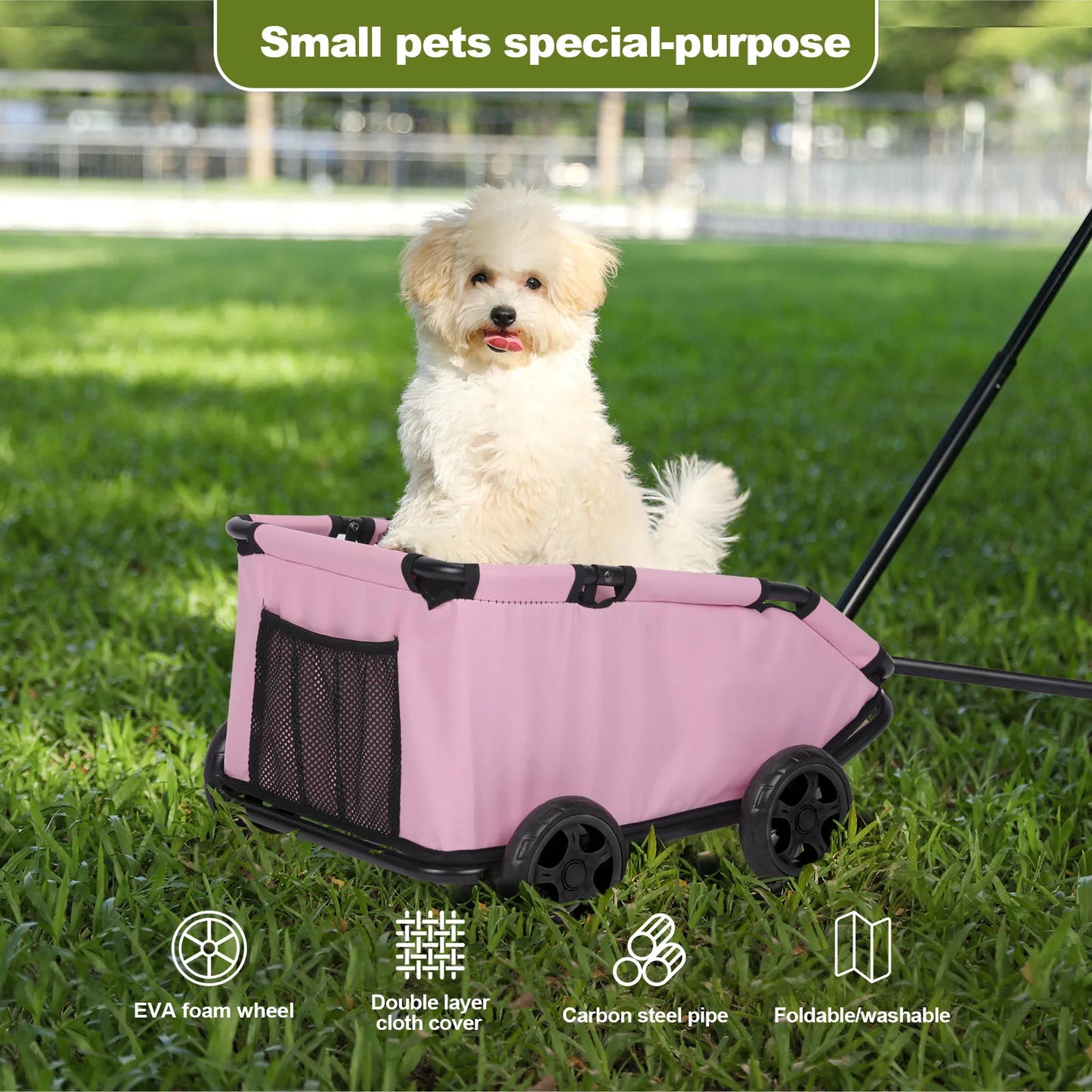 Pet Stroller Folding Travel Carrier For Small Pets