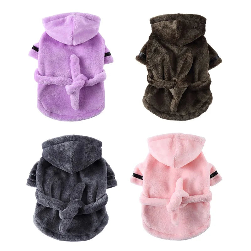 Dog Bathrobe Hooded for Household Pets and Cats Everyday Use