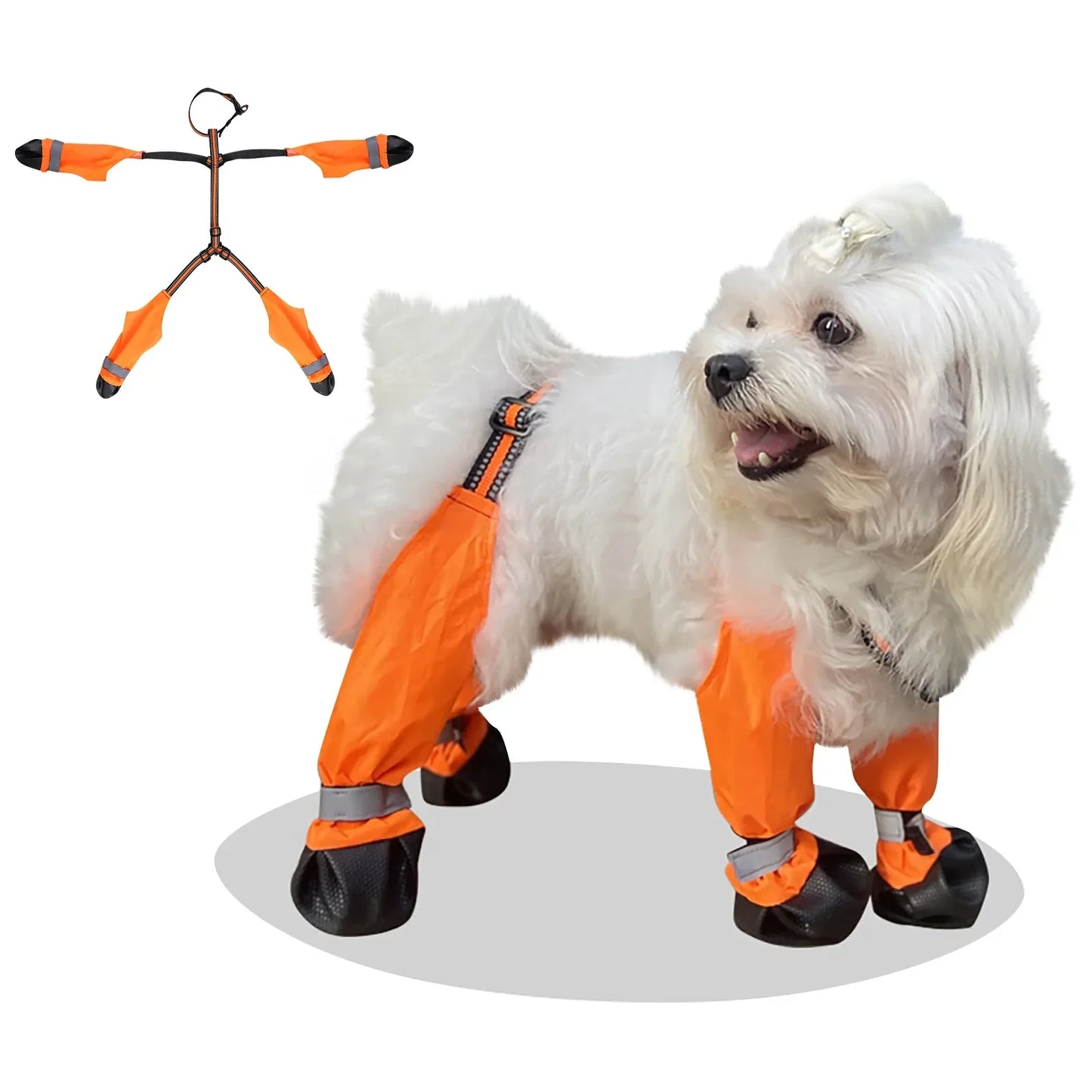 NONECN Waterproof Dog Boots With Reflective Straps For Pets