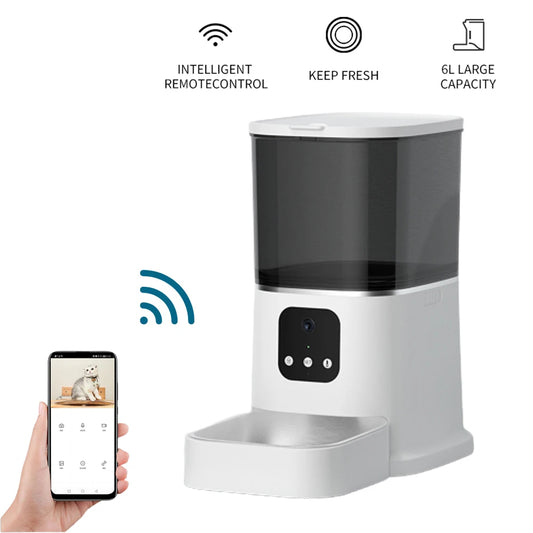 Automatic Pet Feeder With LCD Screen And Voice Recording