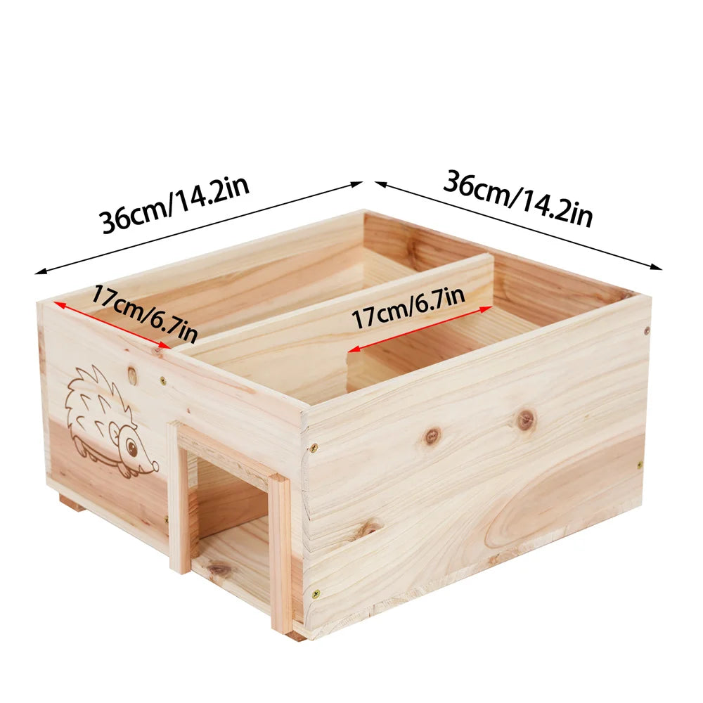 Wooden Hedgehog House Weatherproof Outdoor Shelter
