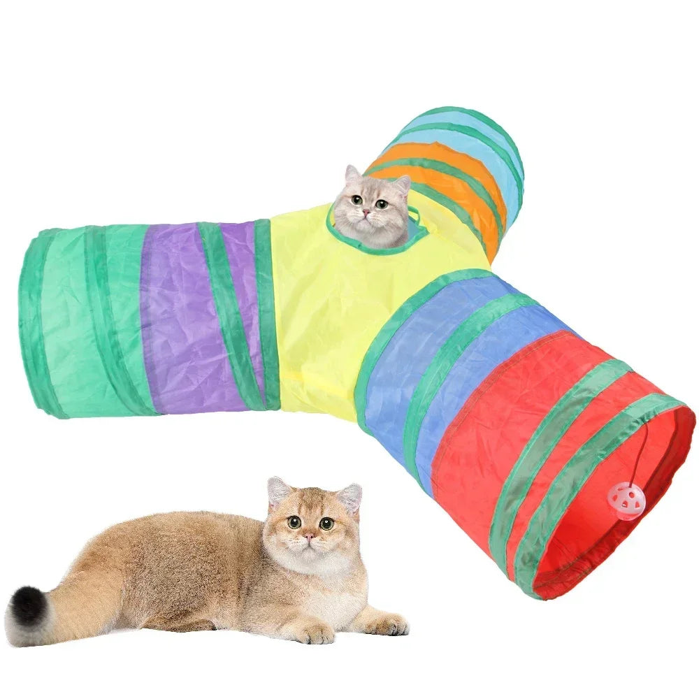 Cat Play Tunnel Foldable Toy for Cats and Small Pets