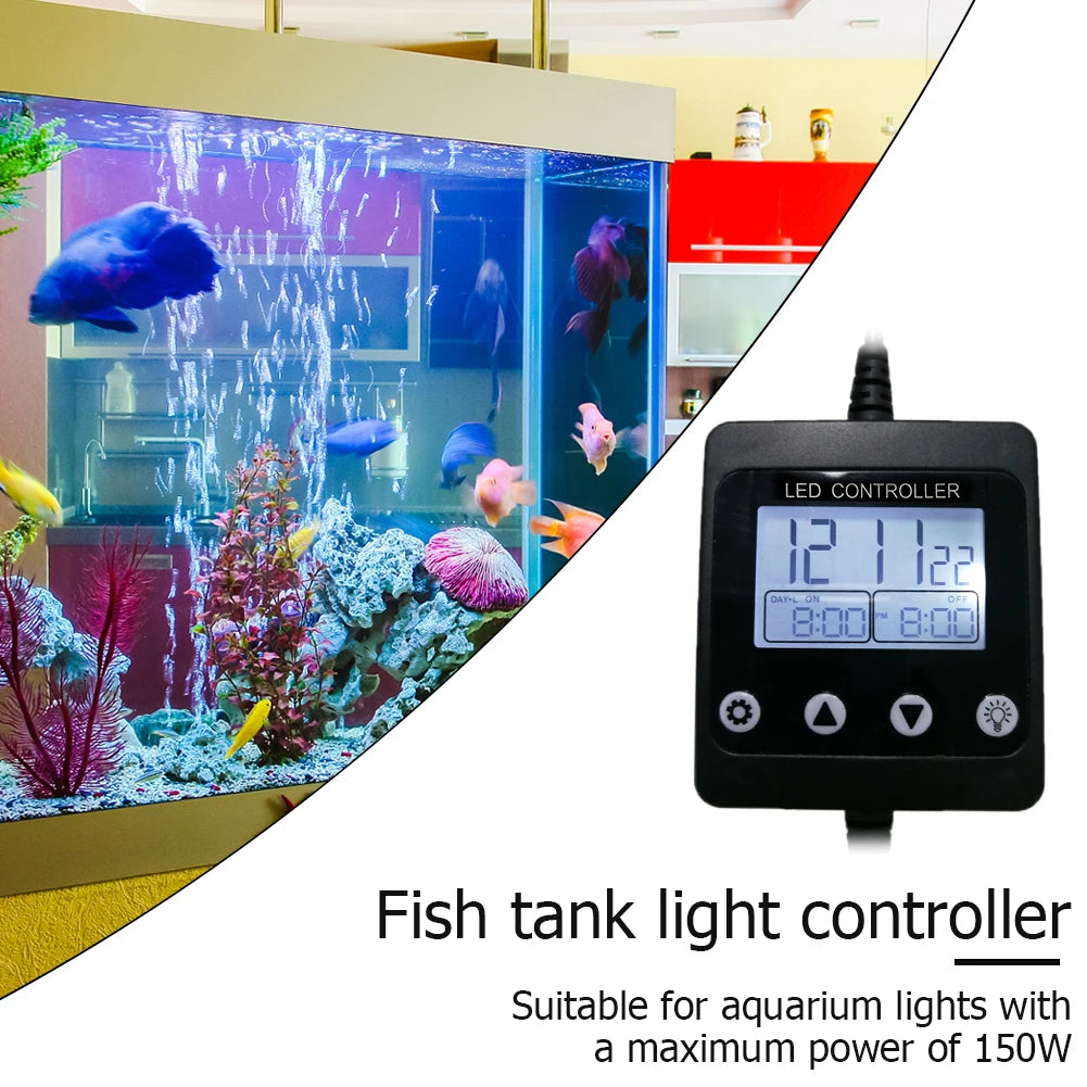 Sunset Modulator Fish Tank Intelligent Light Intelligent Fish Tank Lamp LCD Display Controller Modulator for Aquarium