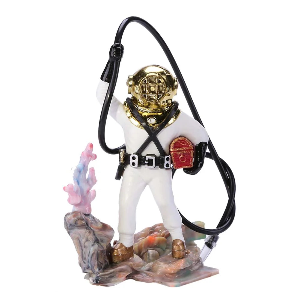 Shunmaii Fish Tank Decoration Resin Diver Treasure Hunt Ornament
