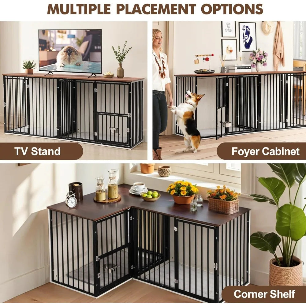 Dog Crate Furniture Heavy Duty Indoor Kennel With Dividers